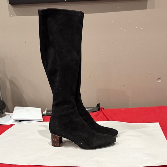 Sarah Flint Black Suede Heeled Boots